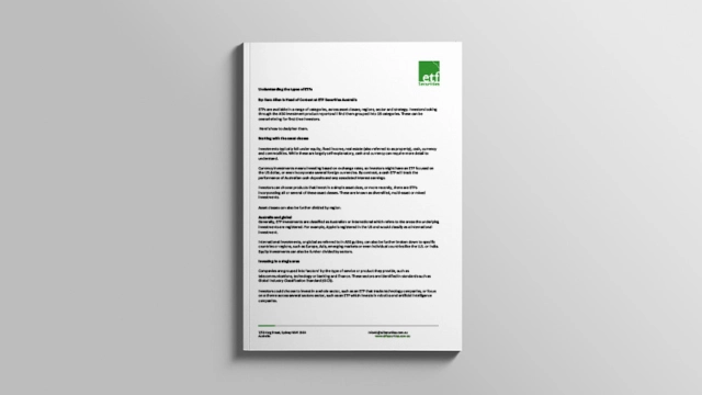 An introduction to ETFs